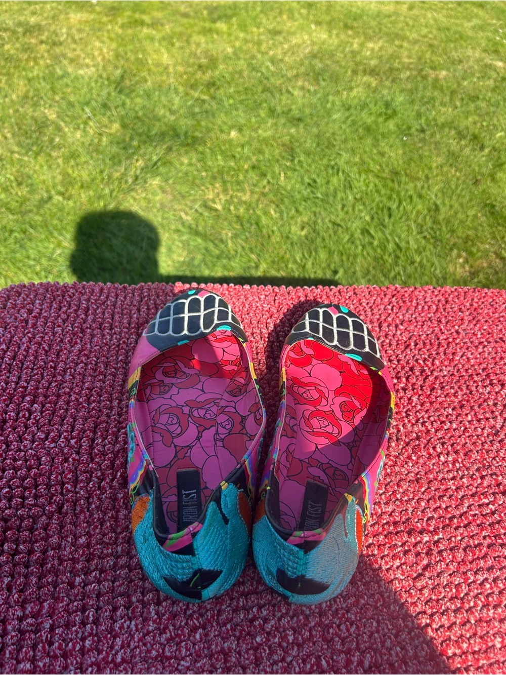 Iron Fist Women’s Colorful Floral Pink Ballet Flats Slip On Shoes Size 40/10US - Picture 10 of 13